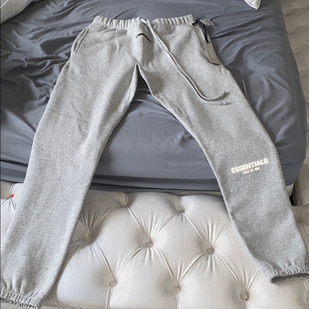 Fear of god heather grey sweatpants